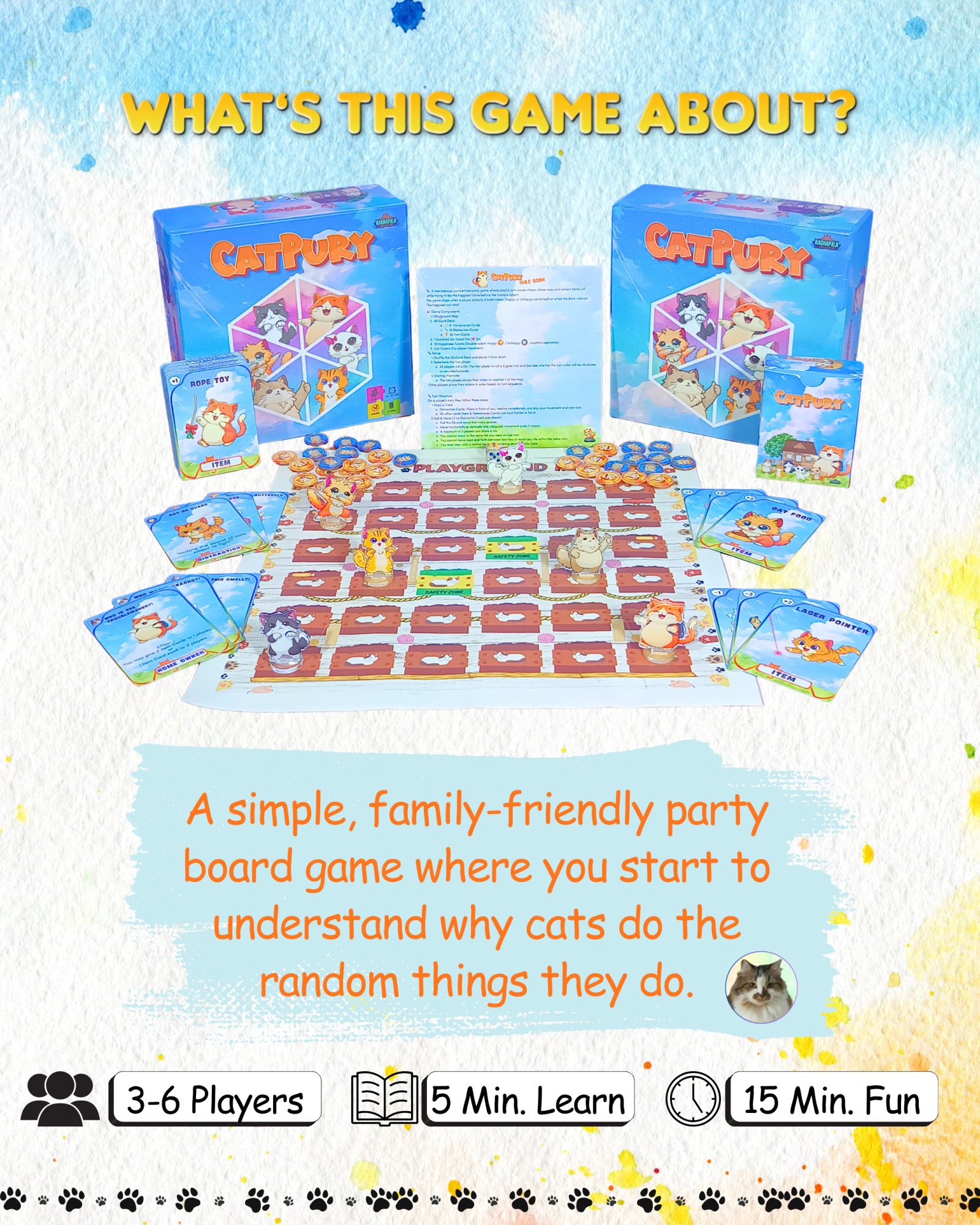 Catpury board game overview
